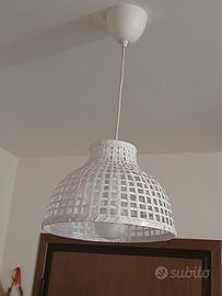 lampadario in vimini