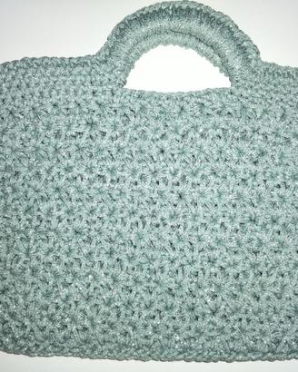 Borsa color ghiaccio brillantinato