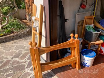 Letto a castello in legno massiccio