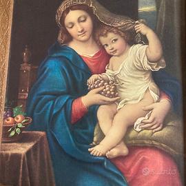 Antico dipinto Madonna col bambino