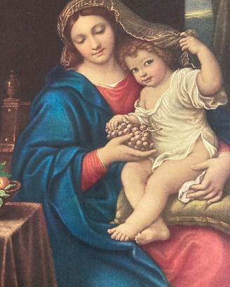 Antico dipinto Madonna col bambino