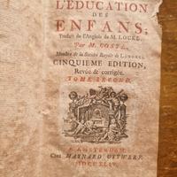 Libro del 1744 L'education des enfants