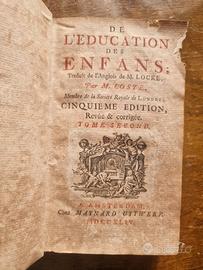 Libro del 1744 L'education des enfants