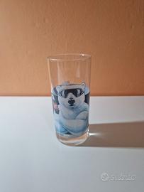 Bicchiere Coca Cola vintage Orso polare 1997