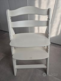 Seggiolone Hauck bianco sedia evolutiva