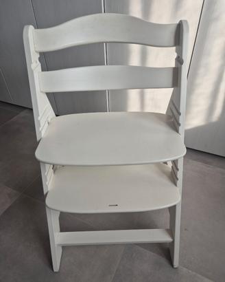 Seggiolone Hauck bianco sedia evolutiva