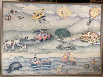 Tela di Signa originale arte su tela anni 90
