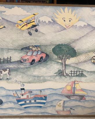 Tela di Signa originale arte su tela anni 90