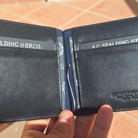 Porta carte nero Spalding & Bros. New York NUOVO