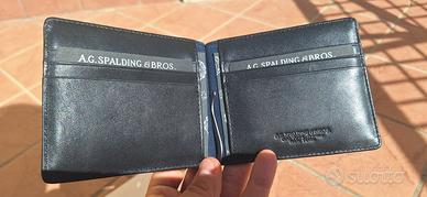 Porta carte nero Spalding & Bros. New York NUOVO