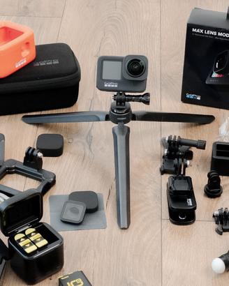 GoPro Hero 9 Black + Max Lens Mod + kit completo a