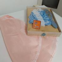 spazzola con mantelline rosa e azzurro 