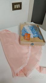 spazzola con mantelline rosa e azzurro 
