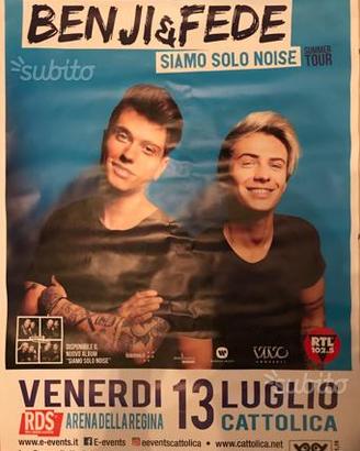 Poster concerto Benji e Fede