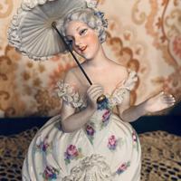 Antica Dama in ceramica con tulle - Luigi Fabbri