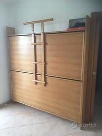 Letto a castello richiudibile salvaspazio