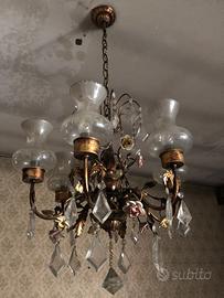 Lampadario antiquariato a 6 luci (Art.3286)