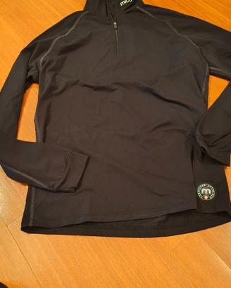 Maglia tecnica Mico nera mezza zip uomo