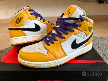 Nike Jordan 1 Mid Lakers SE Tg 41