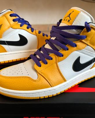 Nike Jordan 1 Mid Lakers SE Tg 41