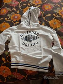 felpa bianca con cappuccio North Sails tg. L