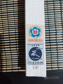 Cintura Aikido OBI Tozando bianca 3