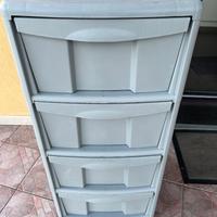 Cassettiera in plastica 4 cassetti