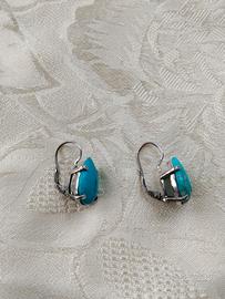 Orecchini vintage con pietra turchese 