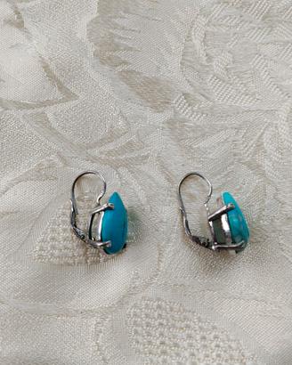 Orecchini vintage con pietra turchese 