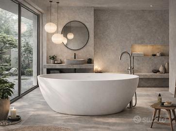 Vasca da bagno freestanding Oval Zen BIANCA matt