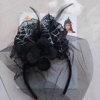 Cerchietto Halloween Ragnatela Nero carnevale 