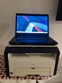 Notebook toshiba + stampante laser e scanner RICOH