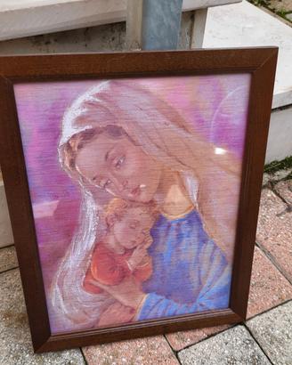 quadretto con stampa icona madonna