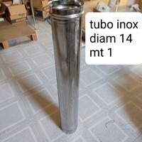 Tubo in acciaio inox diam 14 da mt 1 per stufa