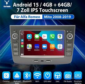 Autoradio Alfa Mito Carplay-Android Auto