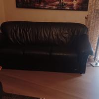 DIVANI DOIMO IN PELLE NERA (3 POSTI + 2 POSTI)