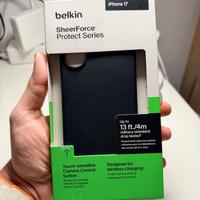 Custodia iPhone 17 MagSafe Belkin SheerForce Nero