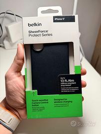 Custodia iPhone 17 MagSafe Belkin SheerForce Nero