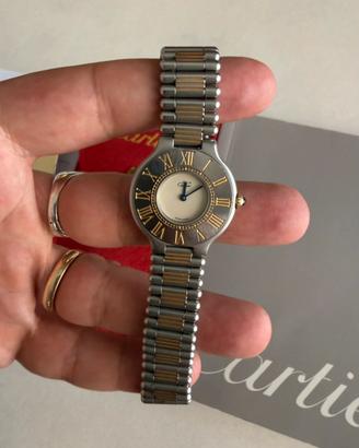 Cartier must 21 lady acciaio e oro NOS