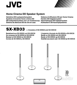 4 casse acustiche passive JVC 8 ohm sx-xds33 100W