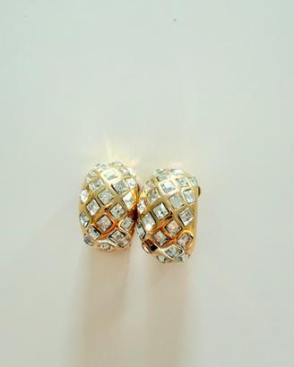 Orecchini vintage Vouge Bijou rari con clip
