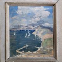 Federico variopinto capri olio su cartone