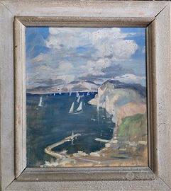 Federico variopinto capri olio su cartone