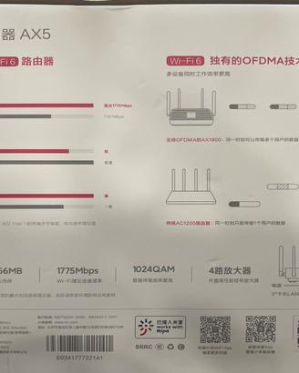 Redmi AX5, Router Wireless Wi-Fi 6