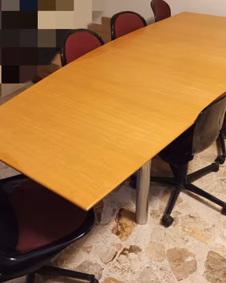 Tavolo Riunioni Sagomato + 10 Sedie
