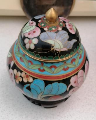 DUE VASI GIARA CLOISONNÉ CINESI