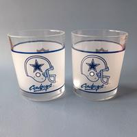 Due bicchieri Dallas Cowboys Mobil NFL vetro