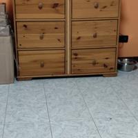 cassettiera legno massiccio