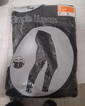 pantaloni termici sci bambino