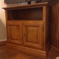 Porta televisione in legno massello in arte povera